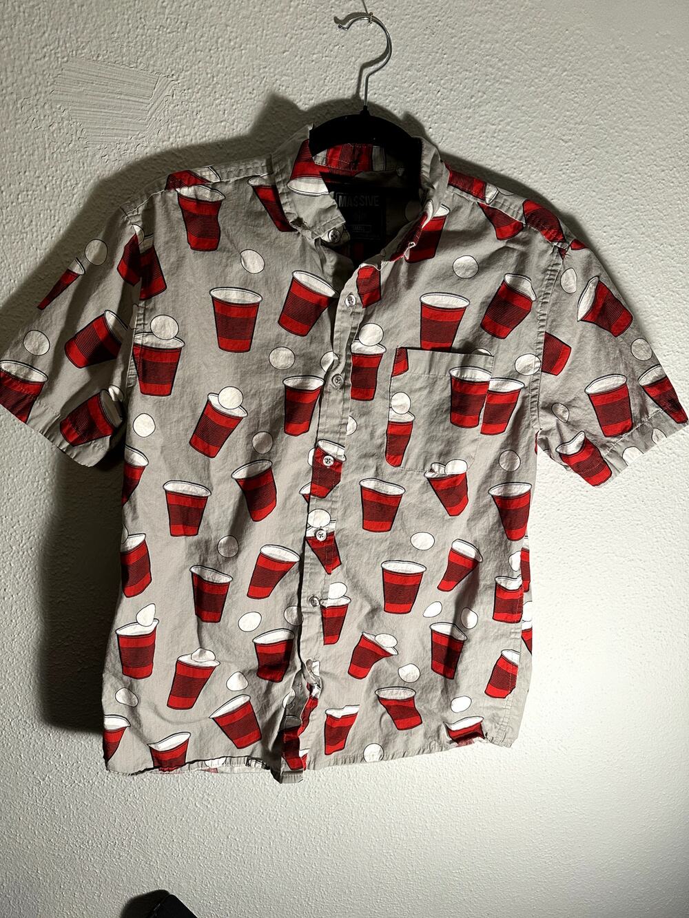 Beer pong button down